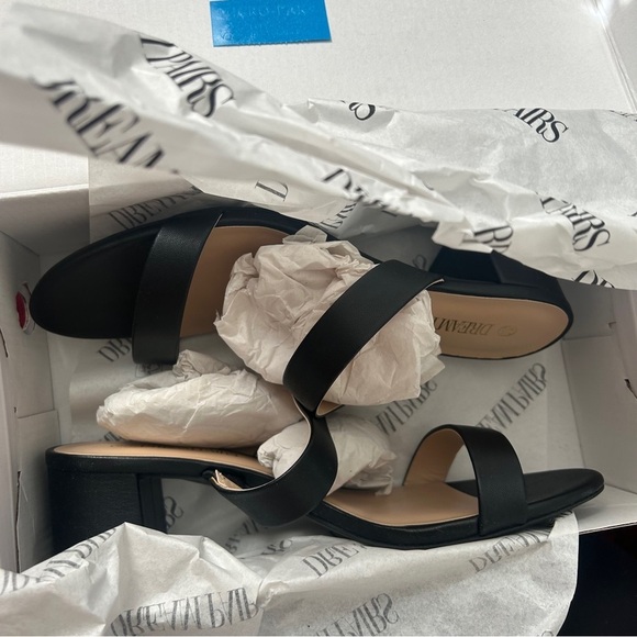 NWT Dream Paris Elegant Black Heeled Sandals Heels Formal Party Wedding Classic - Picture 3 of 10